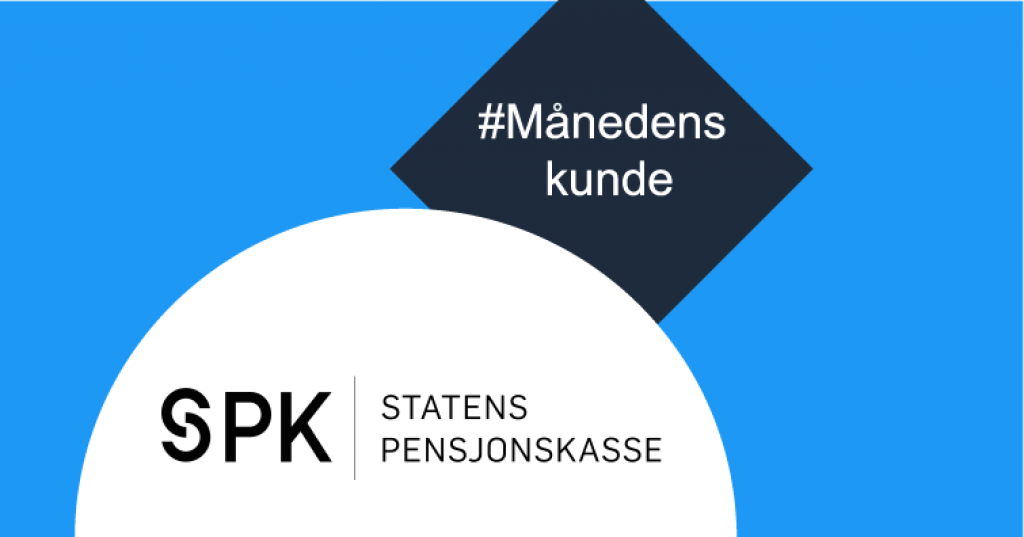 Månedens kunde logo med Statens pensjonskasse sin logo