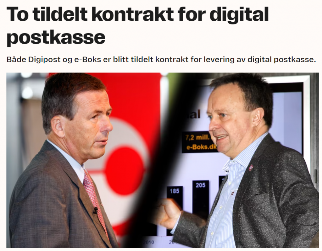 Bilde av dei to leiarane i Digipost og e-Boks