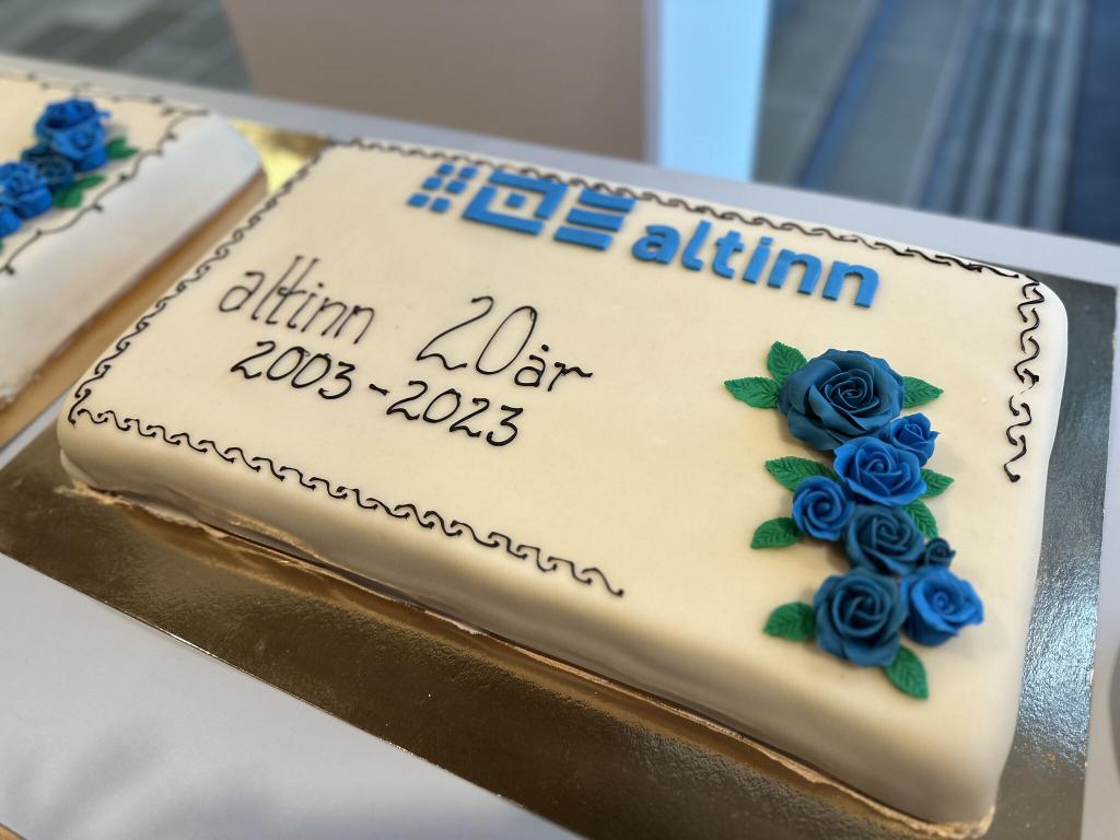 Kake med "Altinn 20 år"