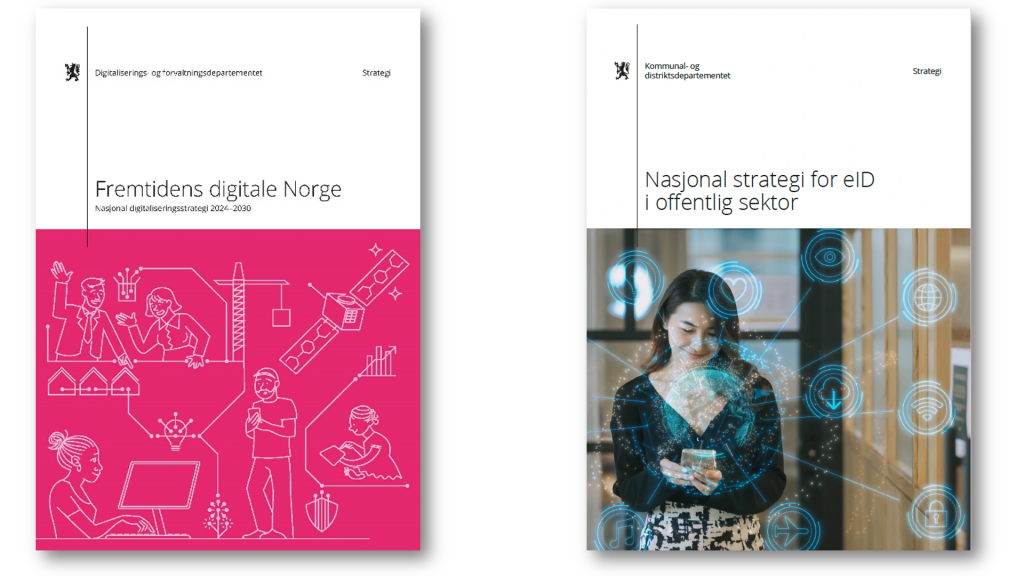 Forsidene av to strategidokument