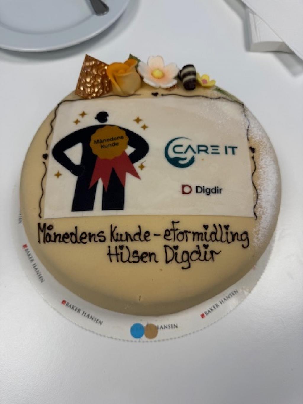 Bilde av bløtkake til månedens kunde