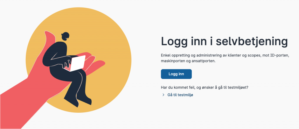 Bilde av innlogging til selvbetjeningen