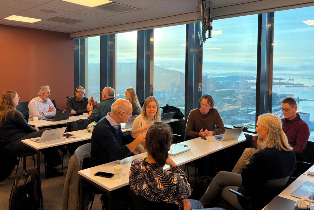 Deler av prosjektgruppen på samling i Oslo