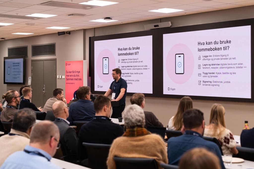 Jørgen Binningsbø forteller om den digitale lommeboken på hackathon 2026