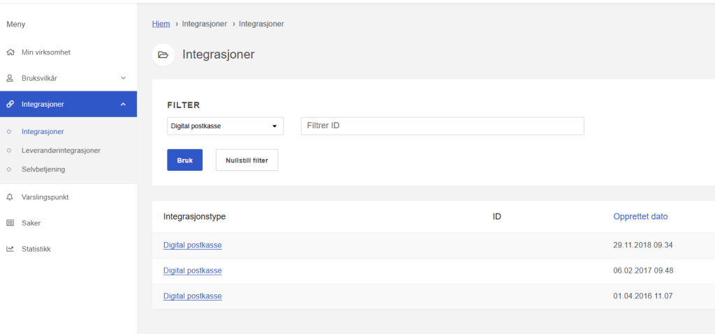 Bildet viser bruk av filter for enklere å finne frem til riktig løsning