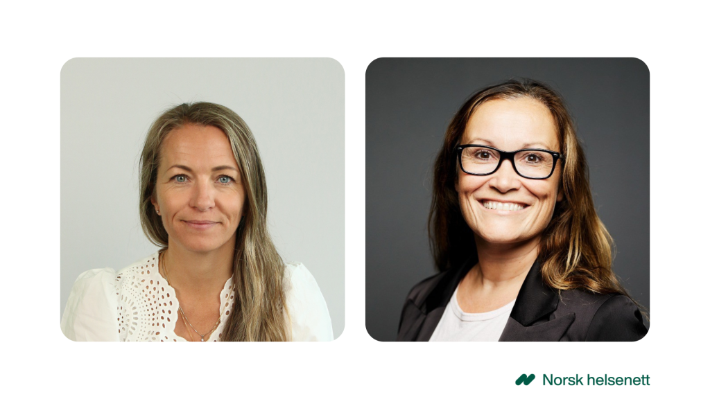 To portrettbilder av Elin og Cathrine som er intervjuet i artikkelen. De jobber i Norsk helsenett